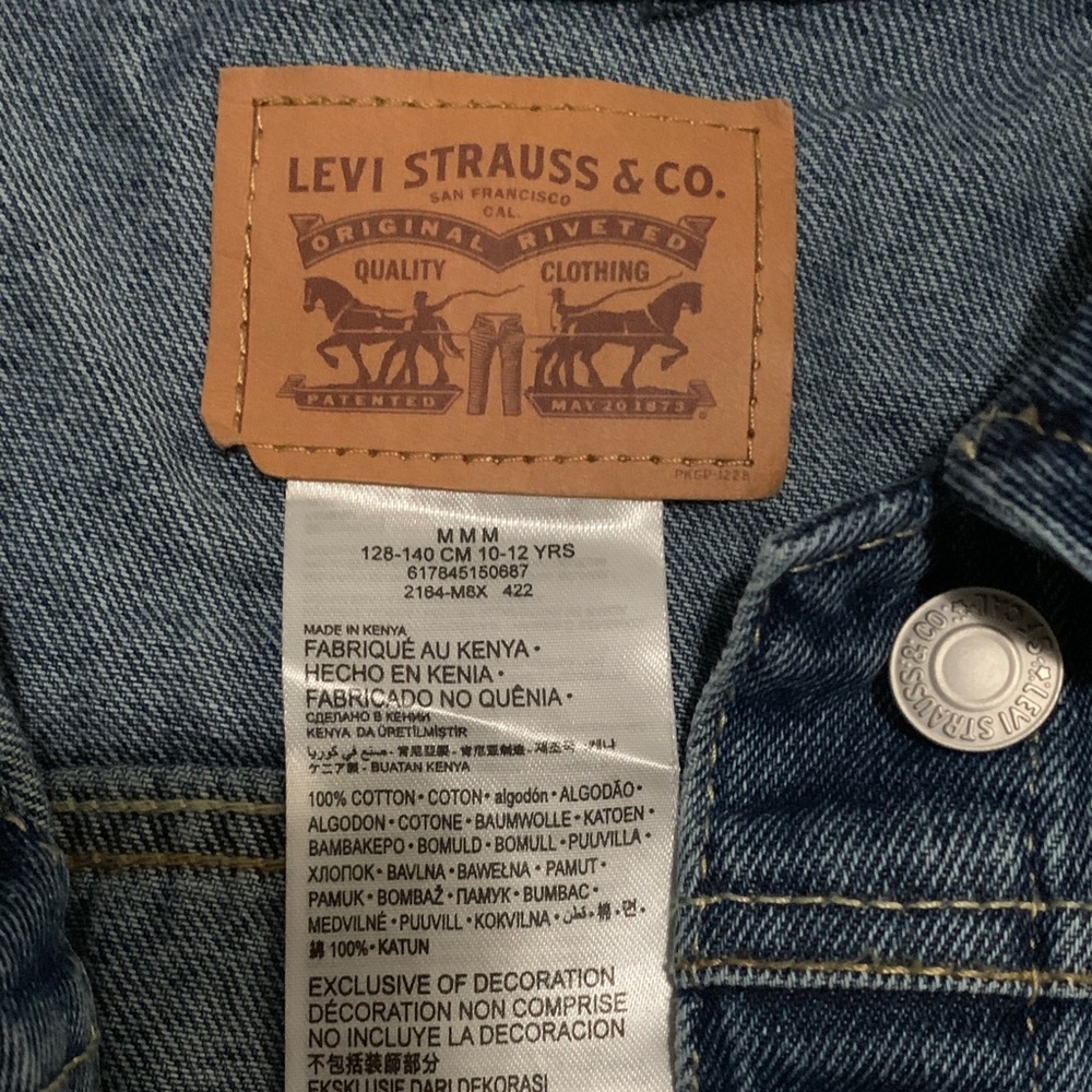 Levi's Classic Blue Kids Jean Jacket - Picture 2 of 3